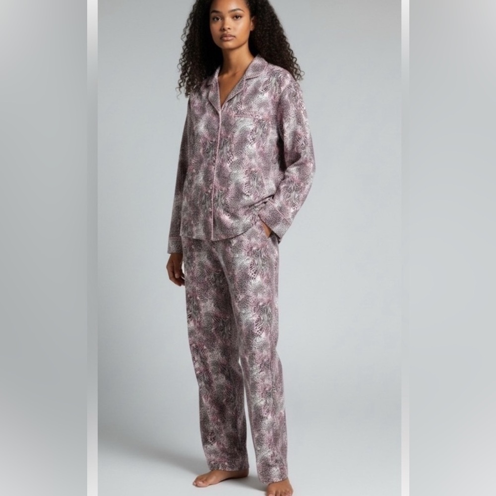 SKIMS Bloom Mini Multi Animal Long Sleeve Pajama xs set